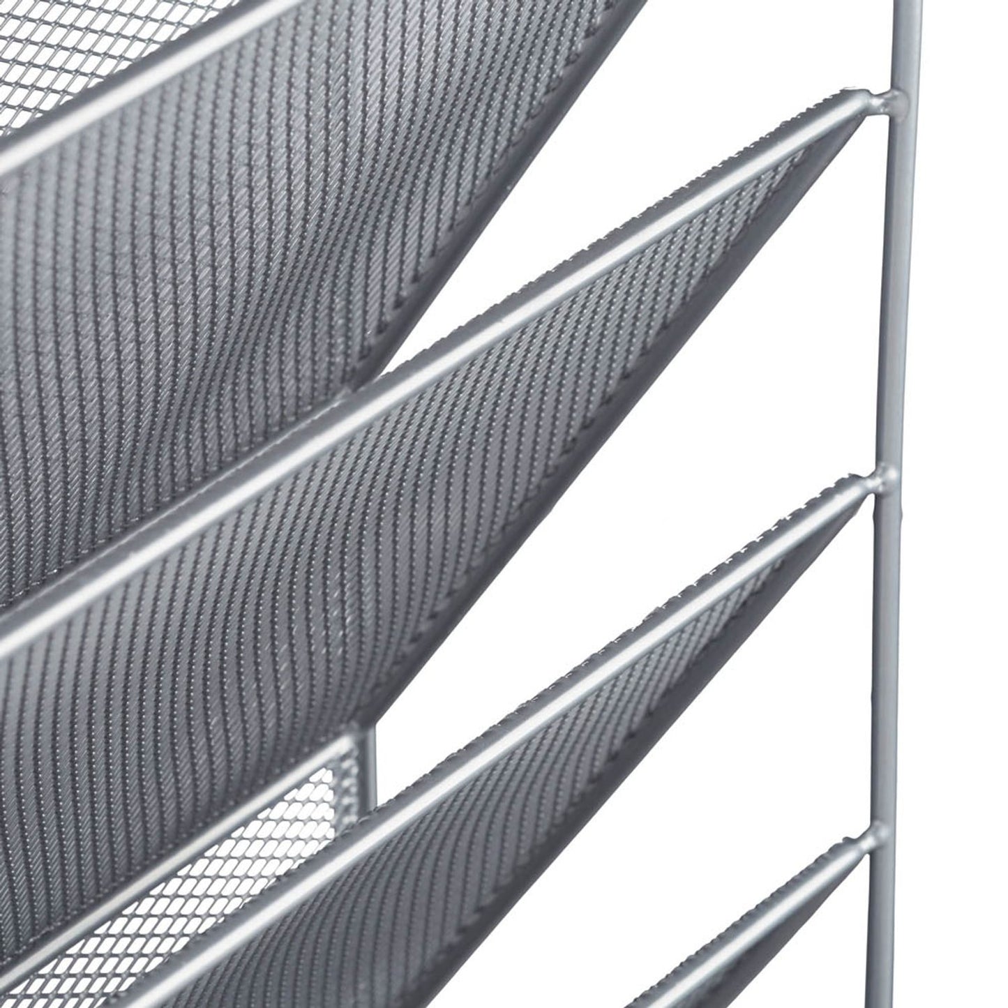 relaxdays Wandprospekthalter silber DIN A4 quer 6 Fächer | 10022508_55