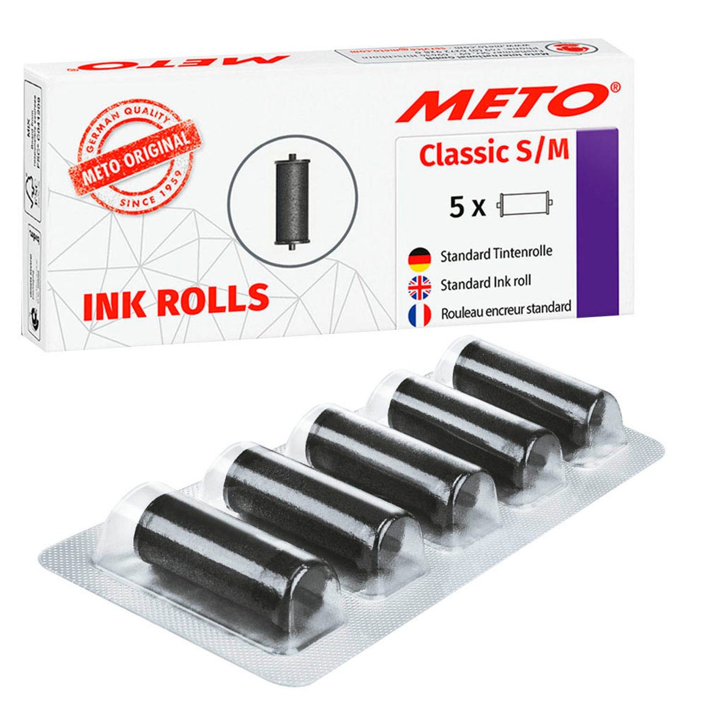 METO Classic S/M Farbrollen | 9506060 | 1 Pack = 5 St.