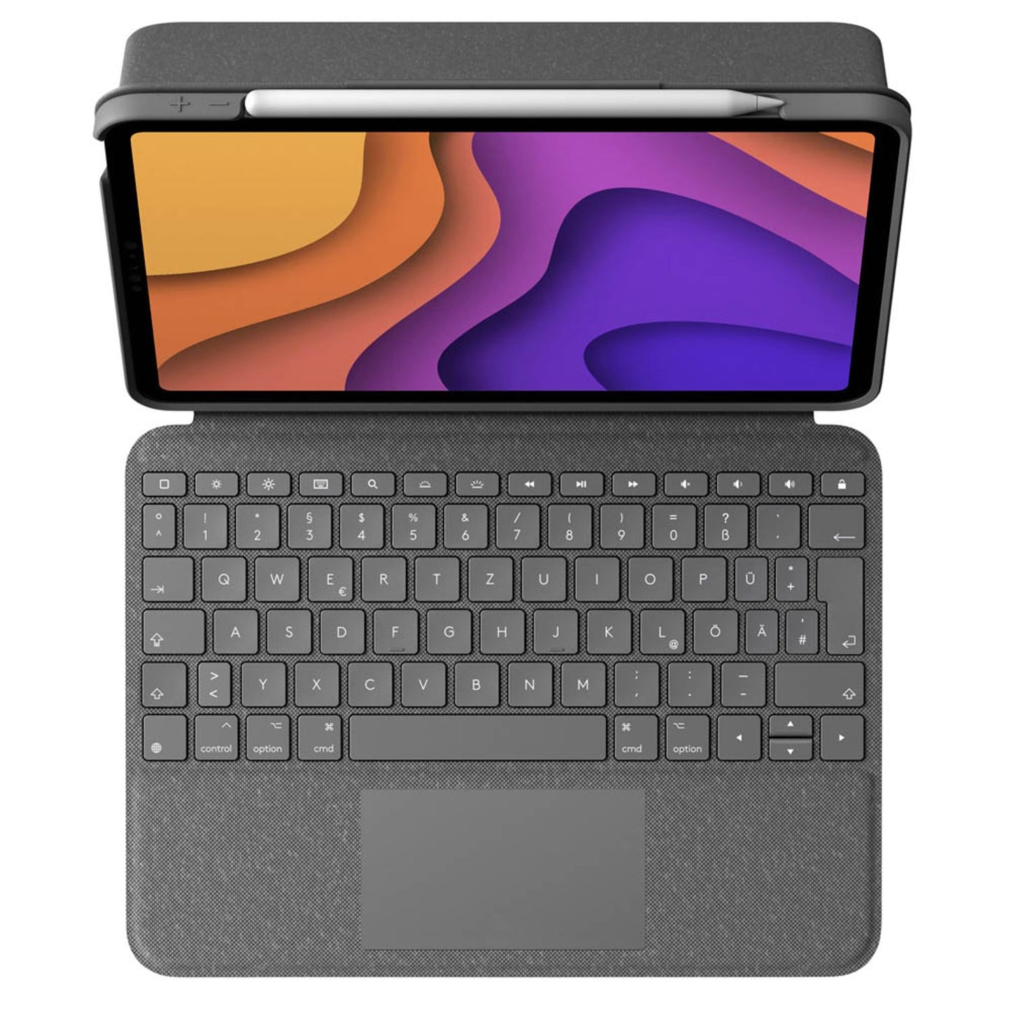 Logitech FOLIO TOUCH Tablet-Tastatur grau geeignet für Apple iPad Air 4. Gen (2020), Apple iPad Air 5. Gen (2022) | 920-009956