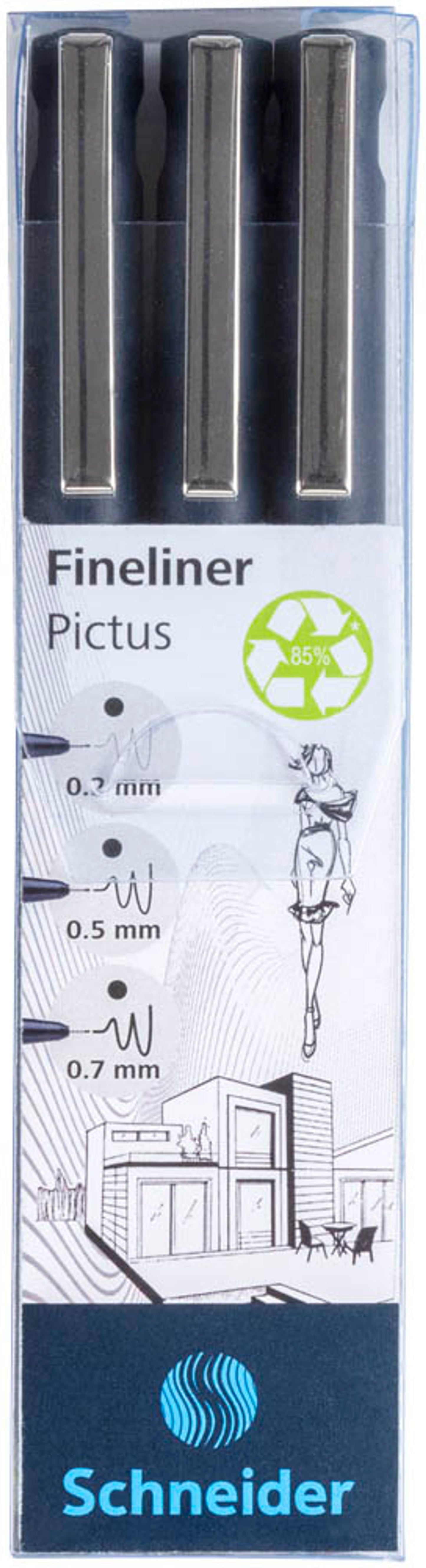 Schneider Pictus Fineliner-Set schwarz