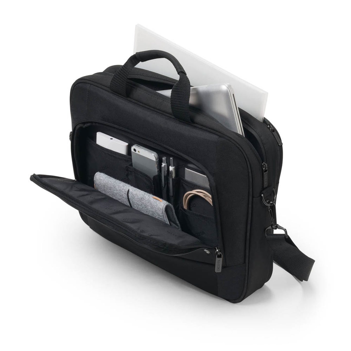 DICOTA Laptoptasche Eco Top Traveller BASE Kunstfaser schwarz bis 44,0 cm (17,3 Zoll) | D31671-RPET