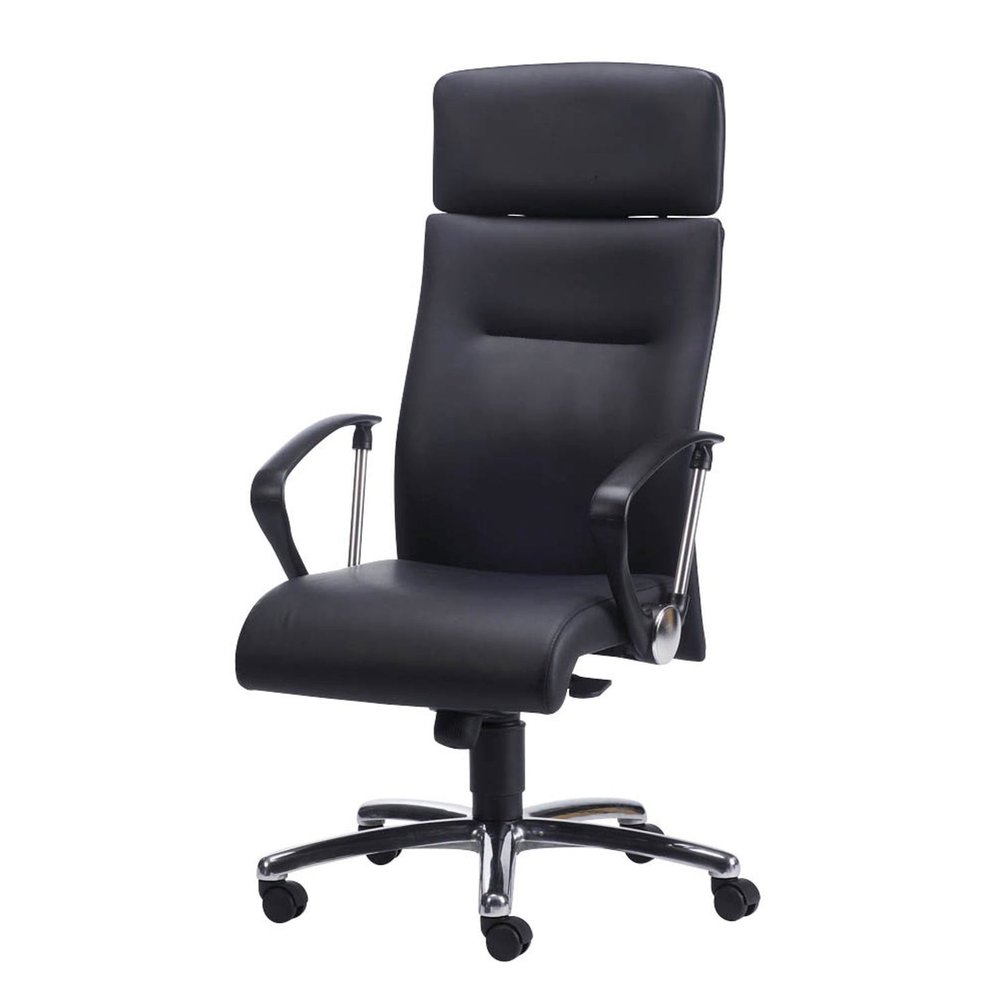 Nowy Styl Chefsessel Neo Leder schwarz, Gestell chrom | NEO LUX R 05CR SD-01
