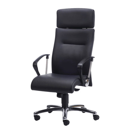 Nowy Styl Chefsessel Neo Leder schwarz, Gestell chrom | NEO LUX R 05CR SD-01