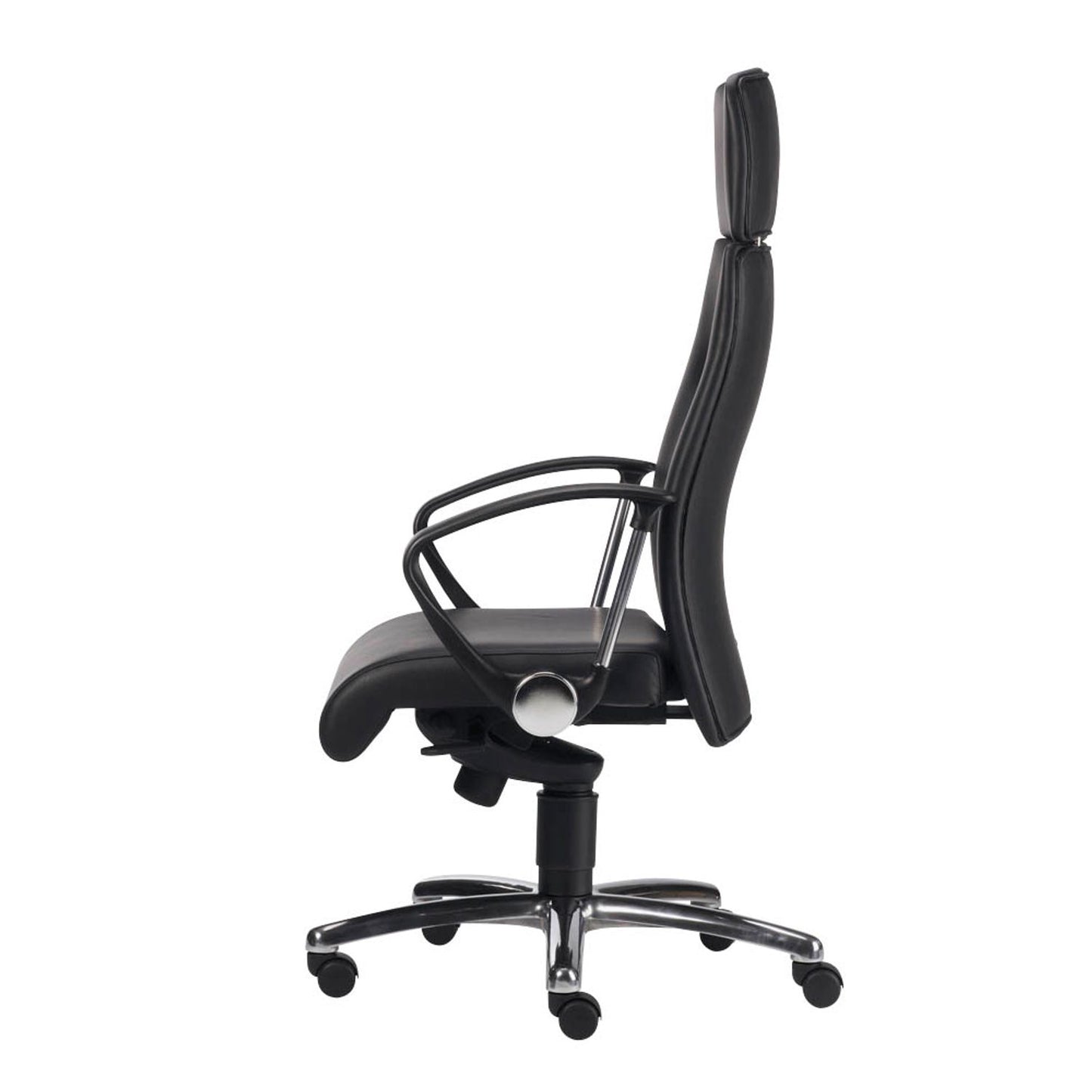 Nowy Styl Chefsessel Neo Leder schwarz, Gestell chrom | NEO LUX R 05CR SD-01