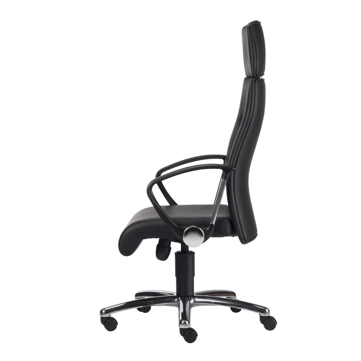 Nowy Styl Chefsessel Eco Lux Leder schwarz, Gestell chrom | ECO LUX TILT GTP 05CR LE-01