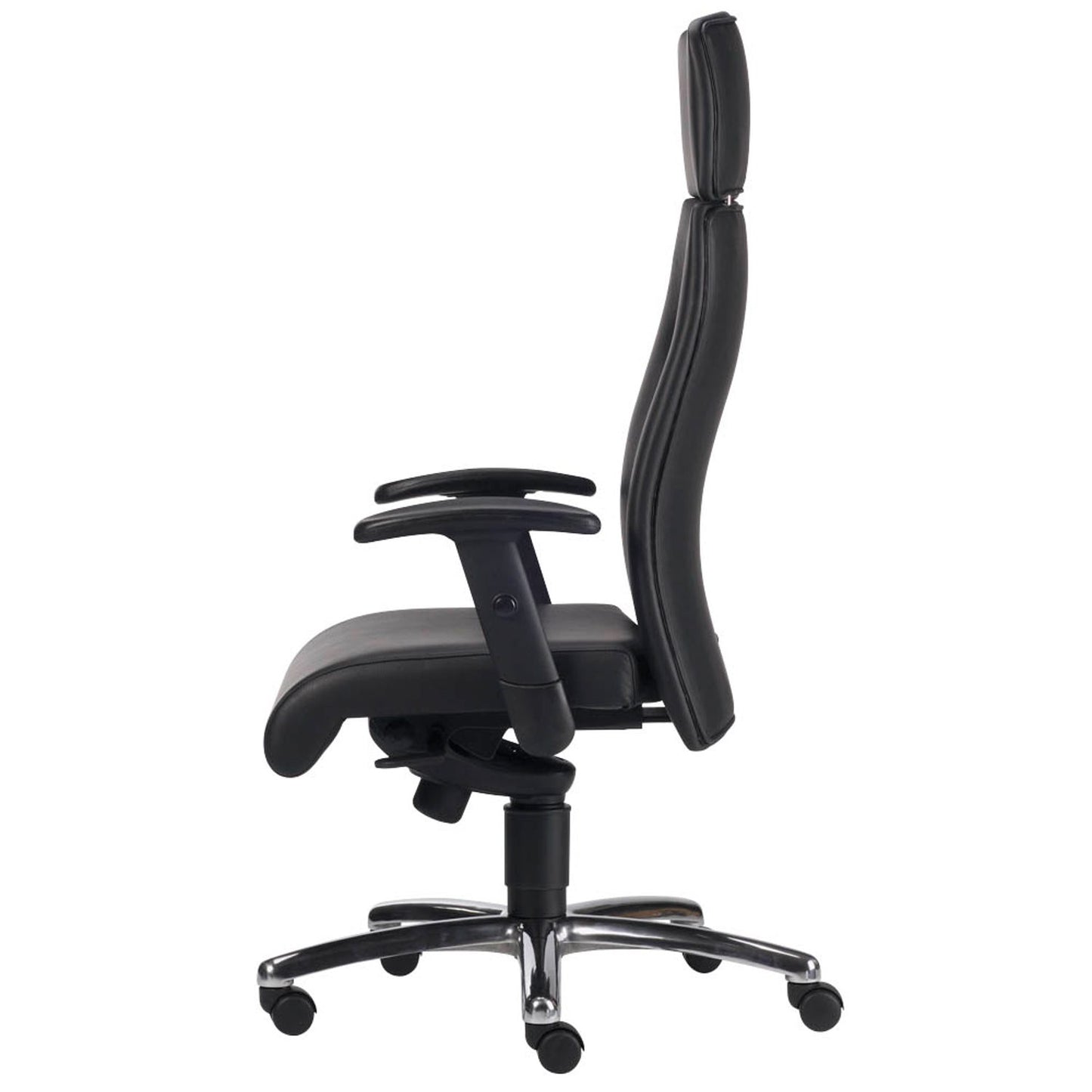 Nowy Styl Chefsessel Neo Leder schwarz, Gestell chrom | NEO LUX R 05CR SD-01