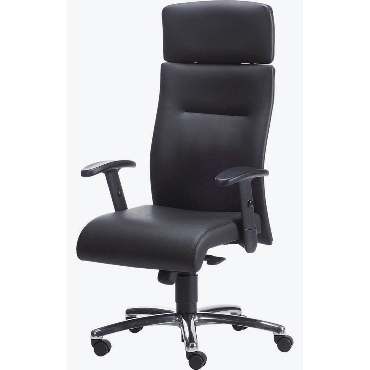 Nowy Styl Chefsessel Neo Leder schwarz, Gestell chrom | NEO LUX R 05CR SD-01