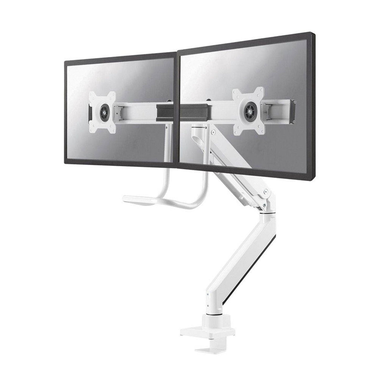 Neomounts Monitor-Halterung für 2 Monitore, Tischklemme, Tischbohrung