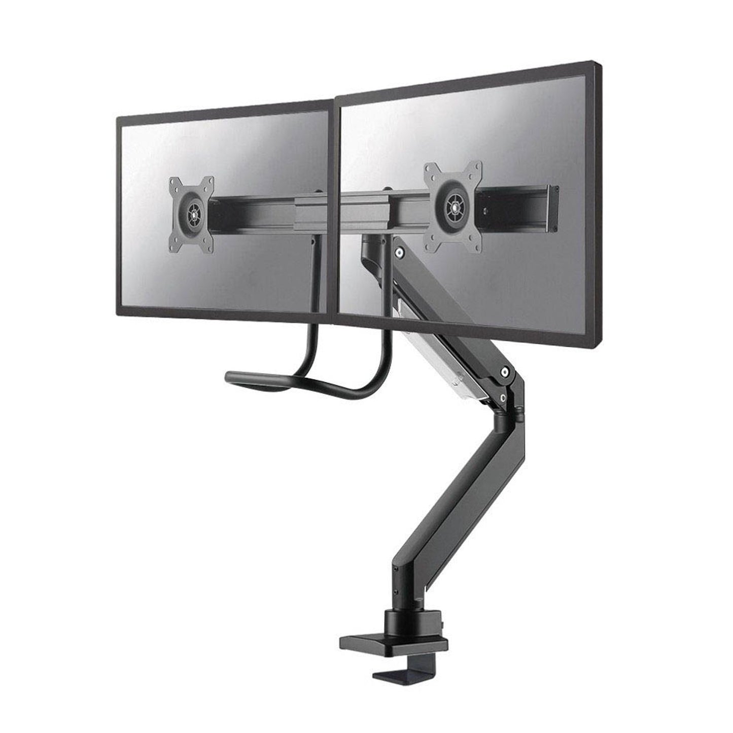 Neomounts Monitor-Halterung schwarz für 2 Monitore, Tischklemme, Tischbohrung | NM-D775DXBLACK