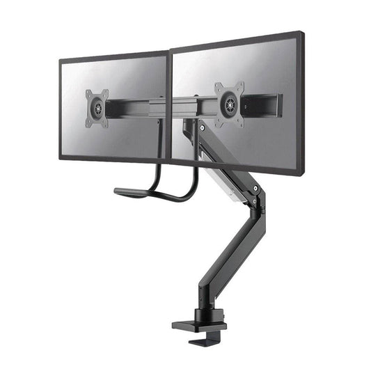 Neomounts Monitor-Halterung schwarz für 2 Monitore, Tischklemme, Tischbohrung | NM-D775DXBLACK