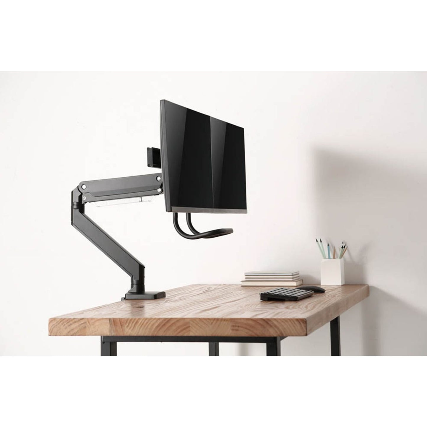 Neomounts Monitor-Halterung schwarz für 2 Monitore, Tischklemme, Tischbohrung | NM-D775DXBLACK