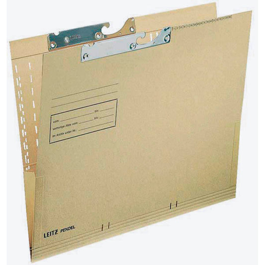 LEITZ Pendelhefter 2116 Karton naturbraun 1 x kaufmännische Heftung | 21160000 | 1 Pack = 50 St.