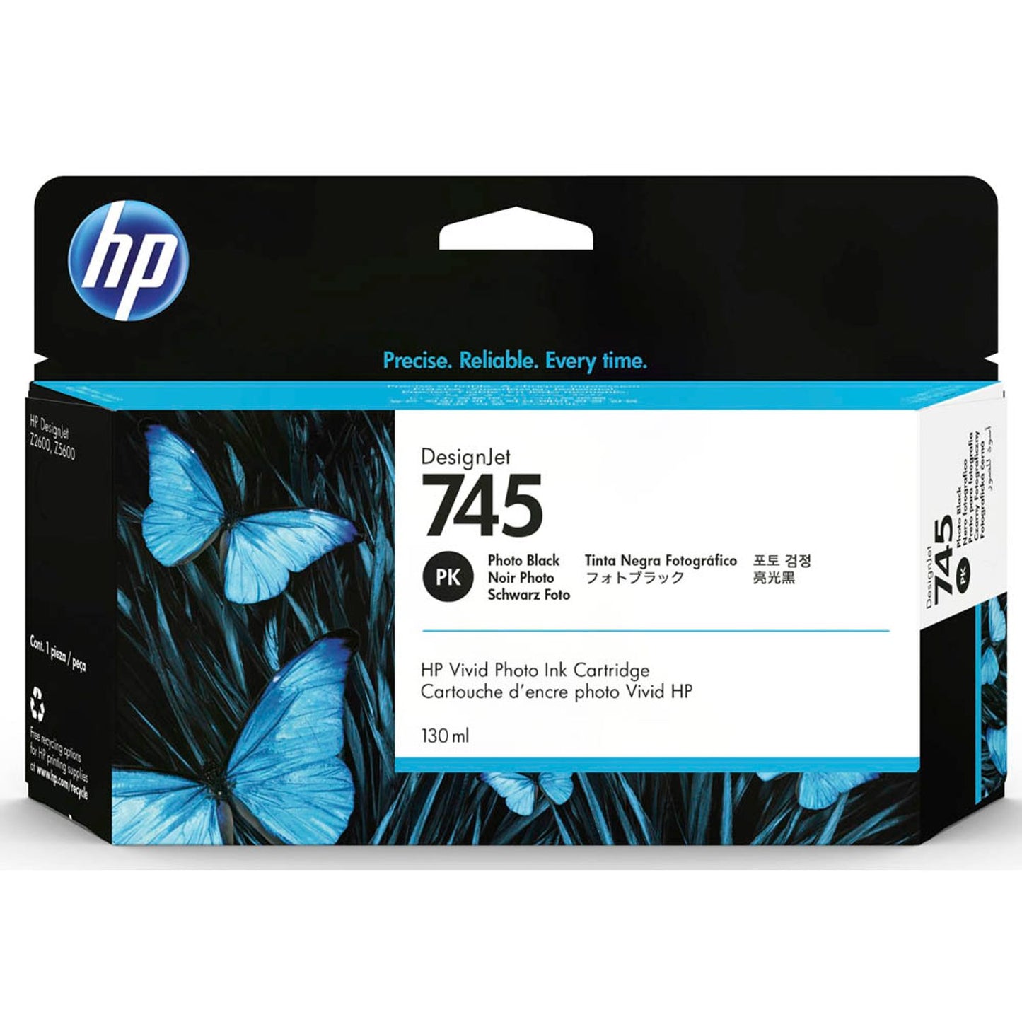 HP 745 () Foto schwarz Druckerpatrone | F9J98A