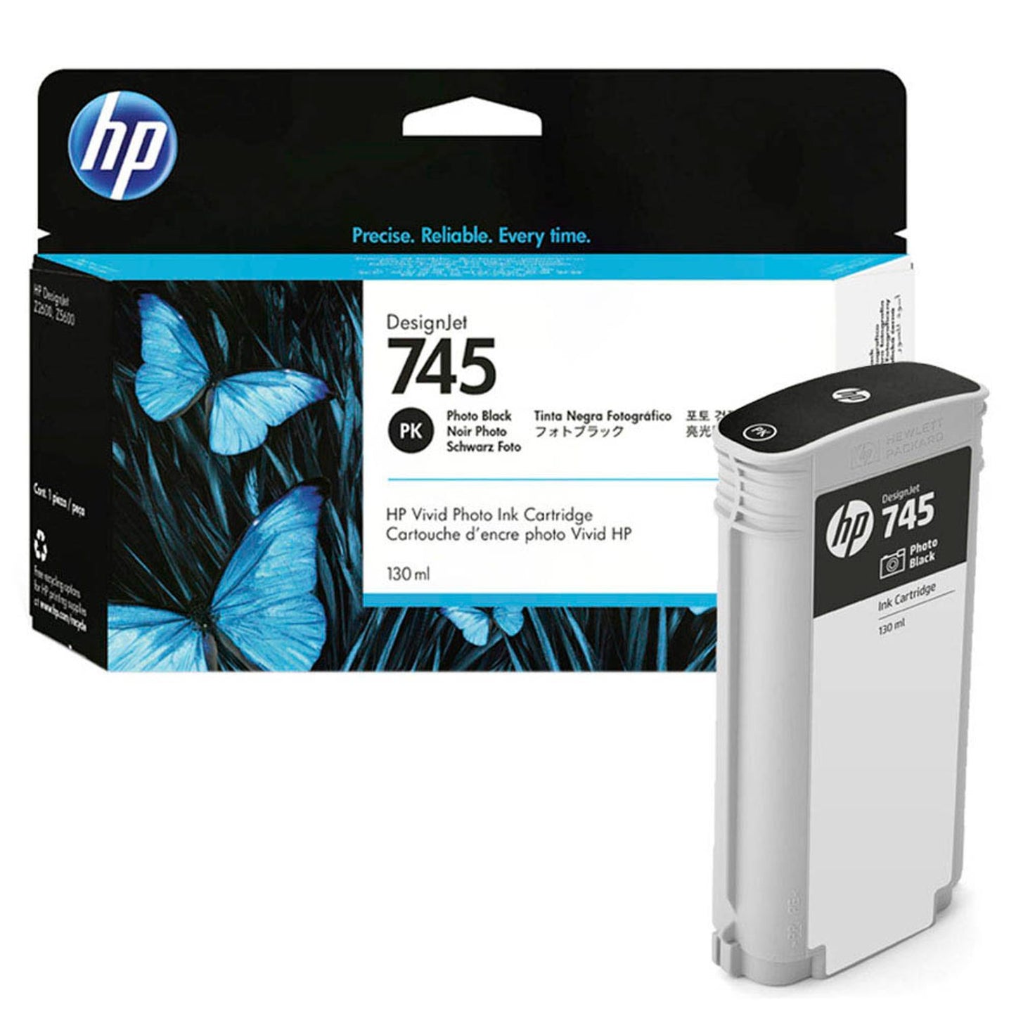 HP 745 () Foto schwarz Druckerpatrone | F9J98A