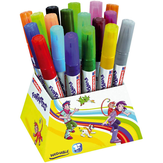 edding FUNTASTICS Filzstifte farbsortiert | 4-14-18 | 1 Pack = 18 St.