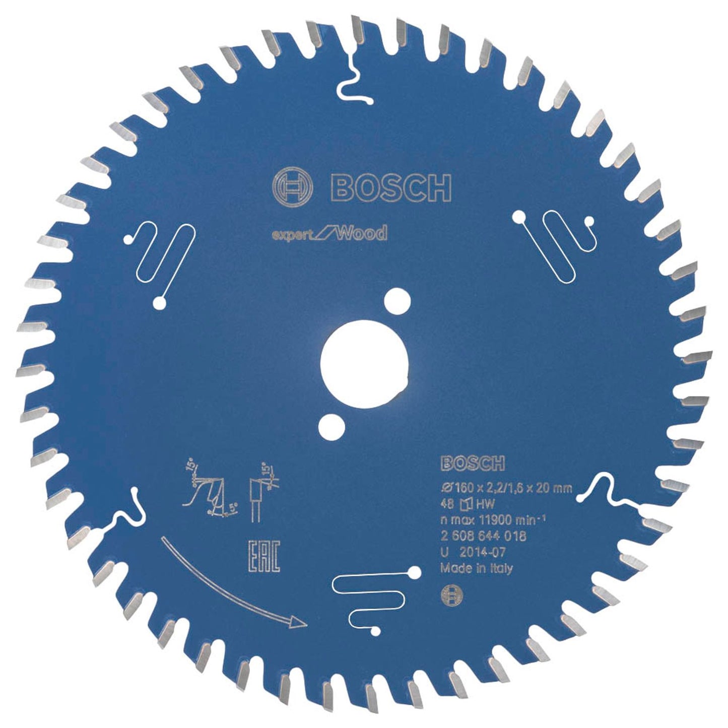 BOSCH EXPERT for Wood Kreissägeblatt 160,0 mm, 48 Zähne | 2608644018