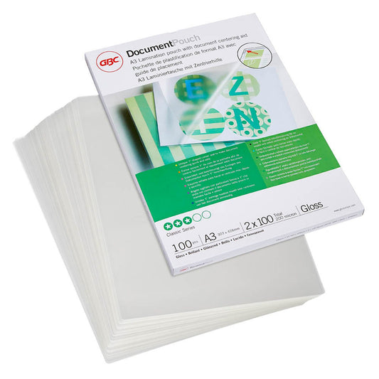 GBC Laminierfolien glänzend für A3 100 micron | 3740307 | 1 Pack = 100 St.
