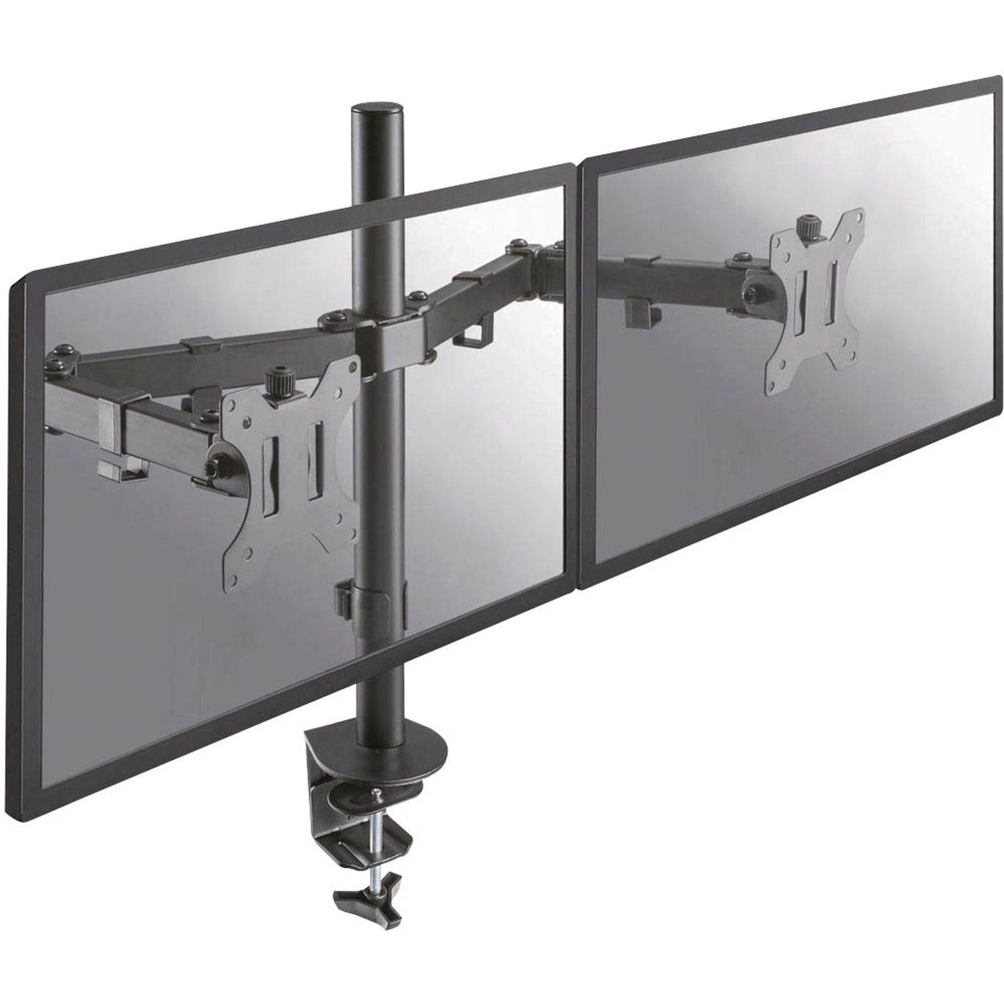 Neomounts Monitor-Halterung schwarz für 2 Monitore, Tischklemme, Tischbohrung | FPMA-D550DBLACK