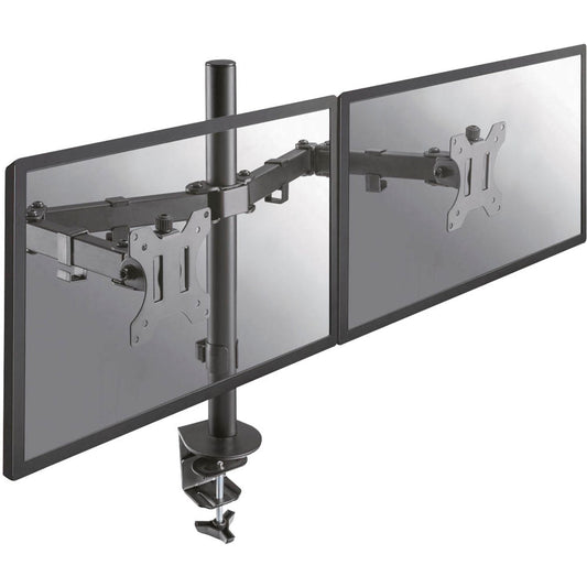 Neomounts Monitor-Halterung schwarz für 2 Monitore, Tischklemme, Tischbohrung | FPMA-D550DBLACK