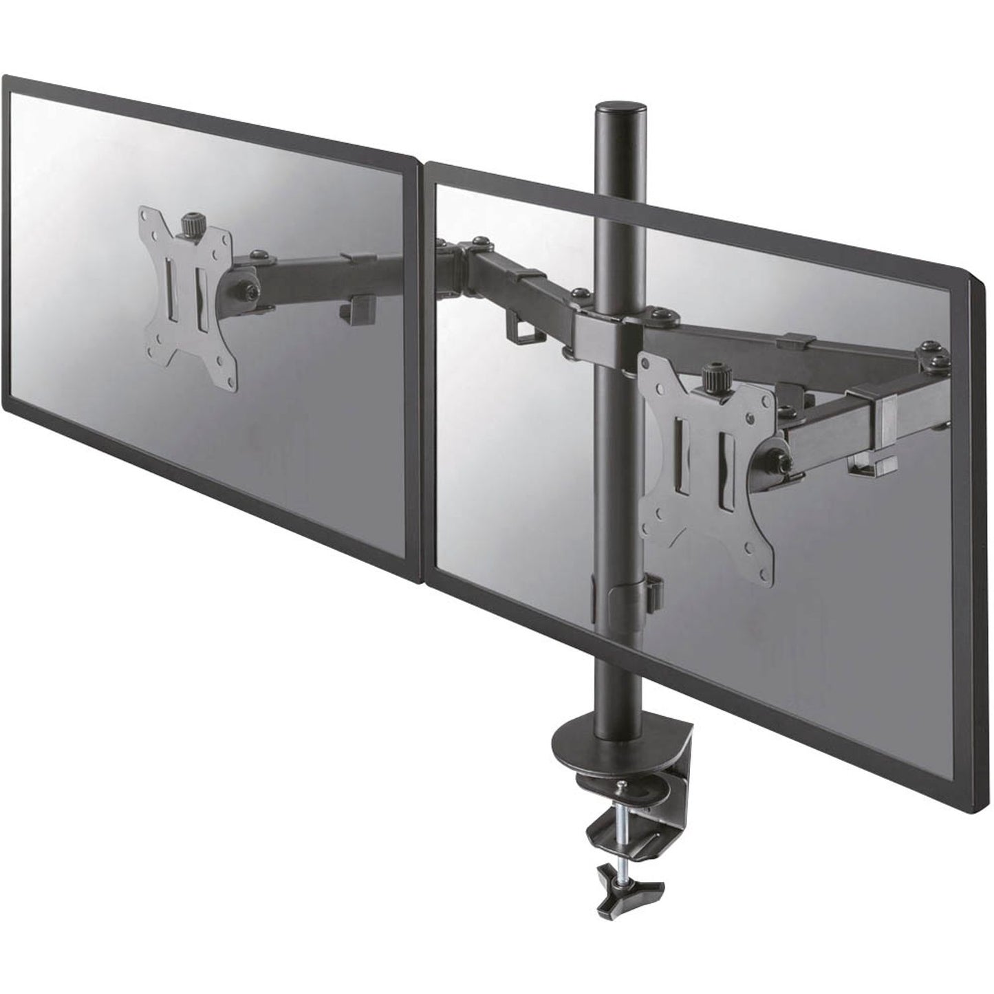 Neomounts Monitor-Halterung schwarz für 2 Monitore, Tischklemme, Tischbohrung | FPMA-D550DBLACK