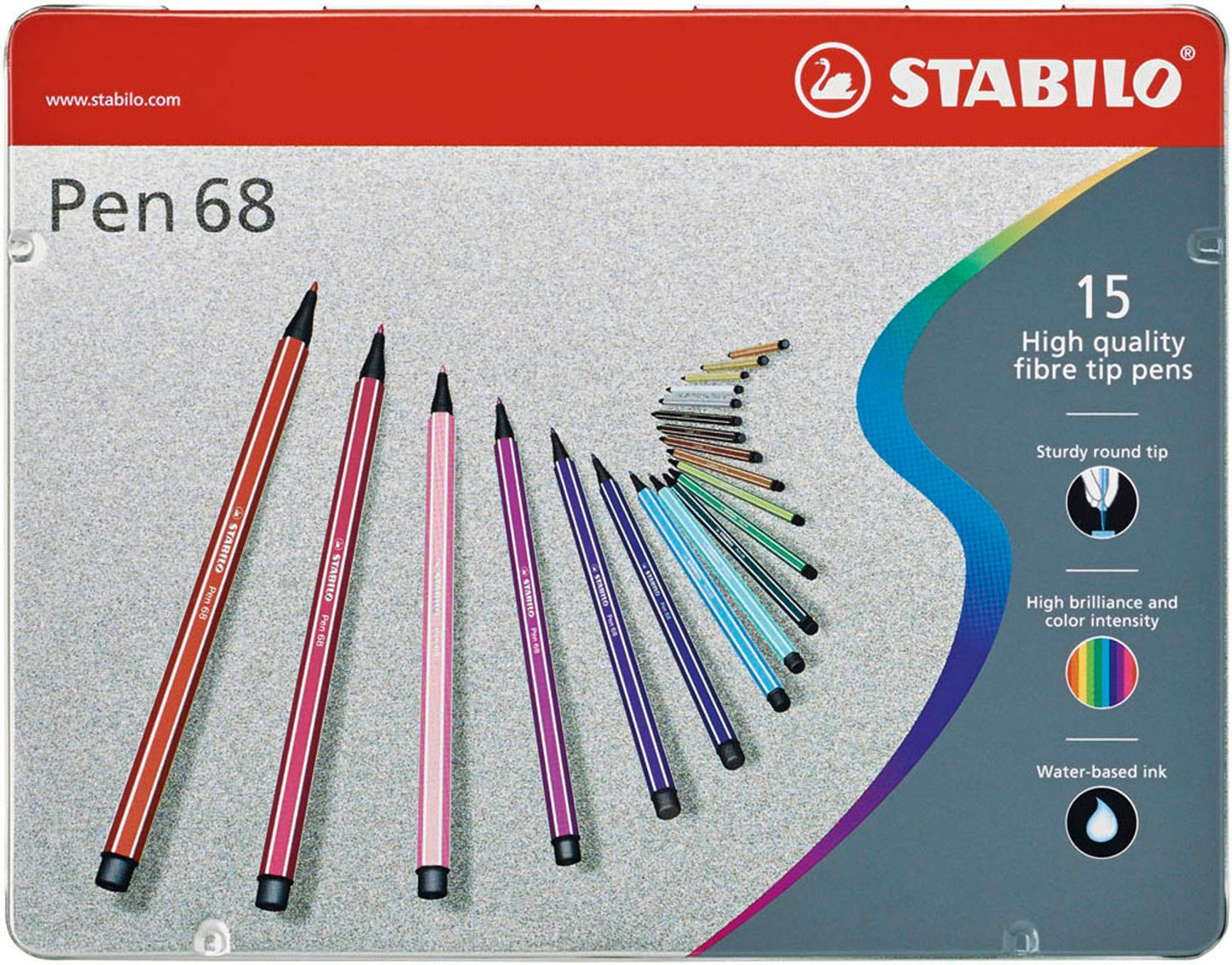 STABILO Pen 68 Filzstifte farbsortiert