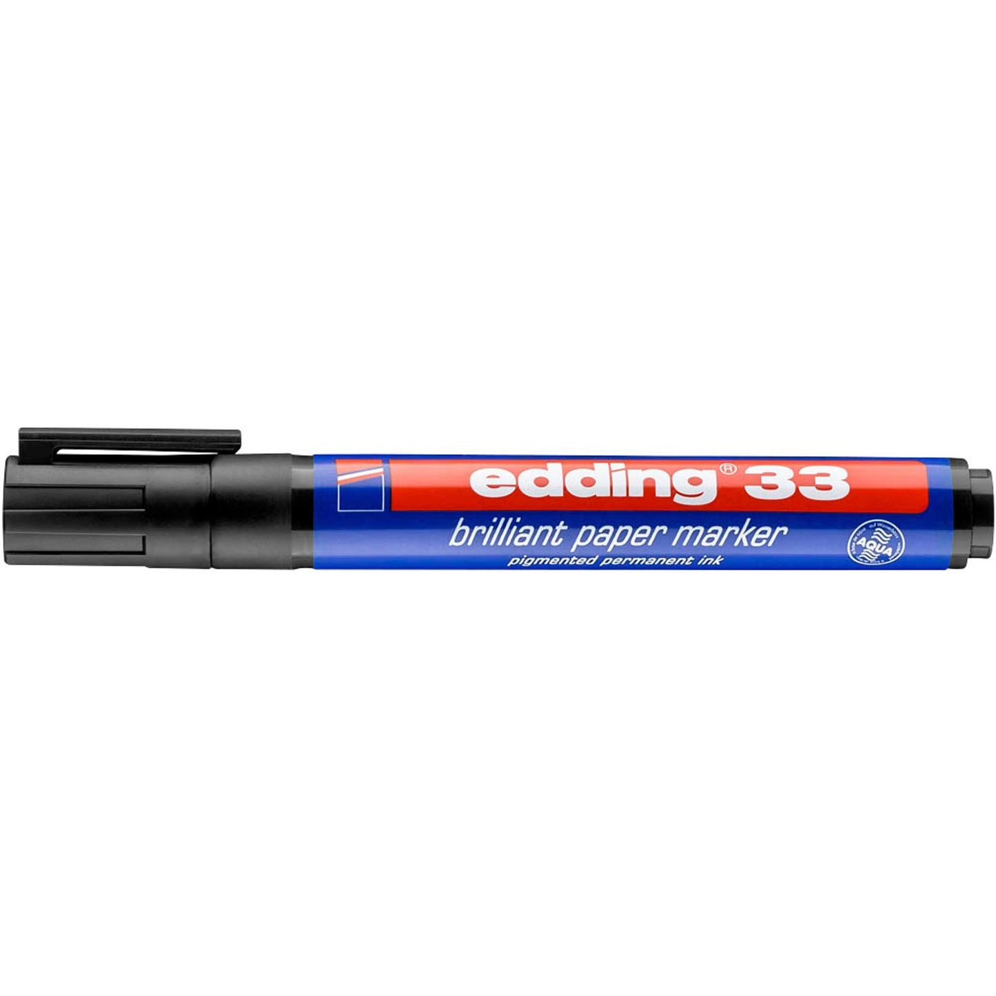 edding Brilliant-Paper-Marker 33 Permanentmarker schwarz 1,0 - 5,0 mm | 4-33001 | 1 Pack = 10 St.