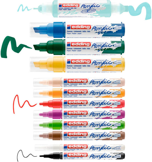 edding Acrylstifte-Set farbsortiert 1 Set