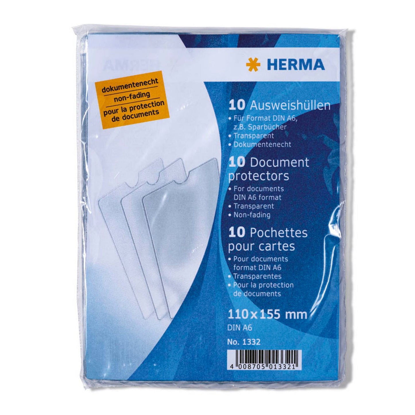 HERMA Dokumentenhüllen transparent A6 | 1332 | 1 Pack = 10 St.
