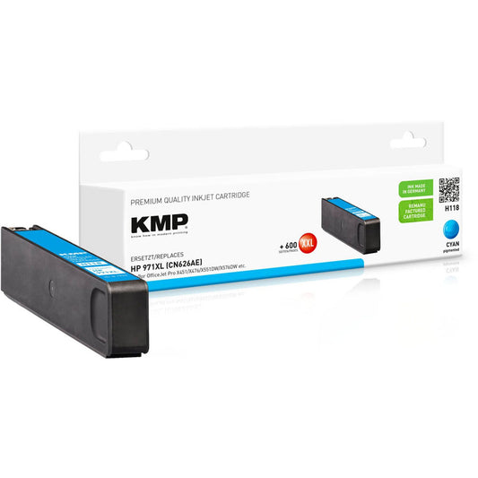 KMP H118 cyan Druckerpatrone kompatibel zu HP 971XL (CN626AE) | 1903,4003