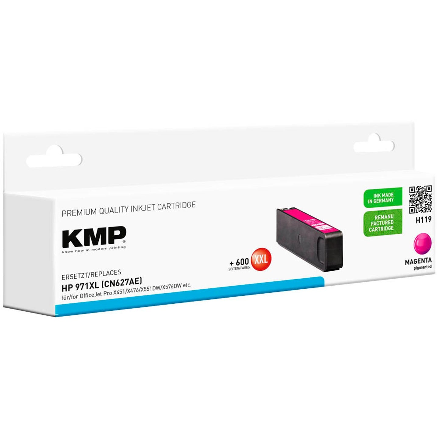 KMP H119 magenta Druckerpatrone kompatibel zu HP 971XL (CN627AE) | 1903,4006
