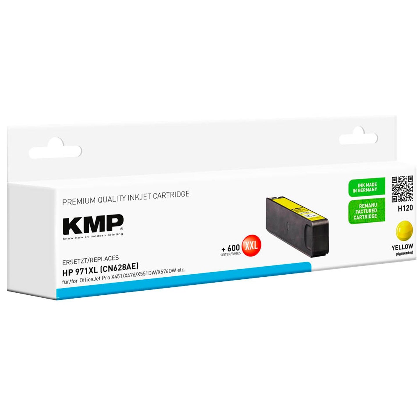 KMP H120 gelb Druckerpatrone kompatibel zu HP 971XL (CN628AE) | 1903,4009