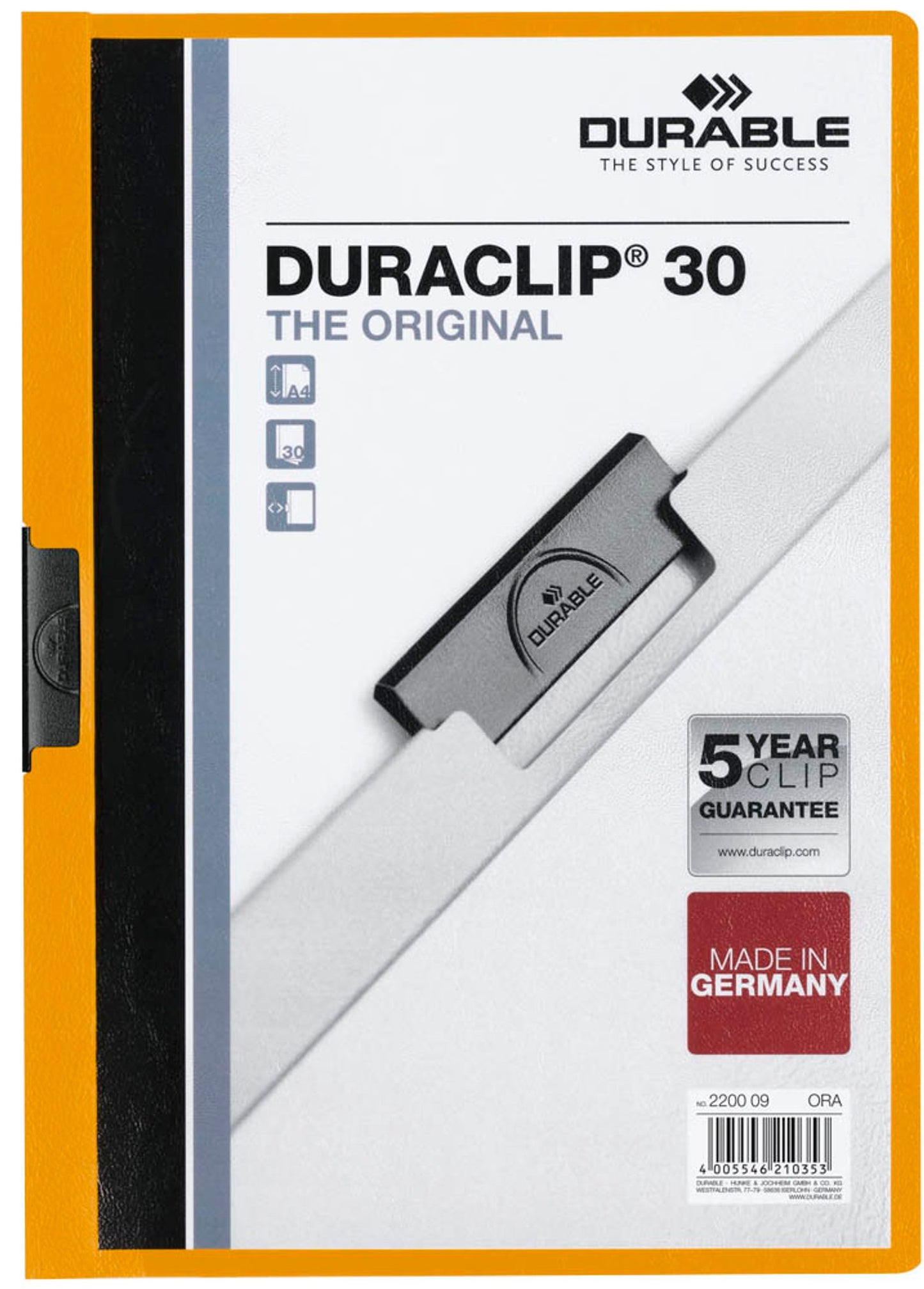 25 DURABLE Klemmhefter DURACLIP