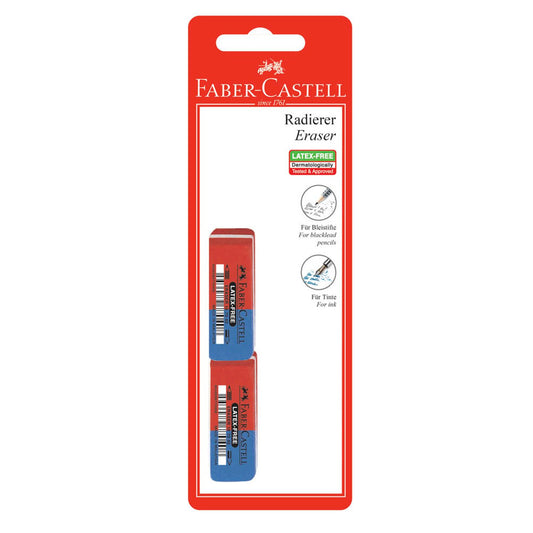 FABER-CASTELL Radiergummis rot/blau | 180667