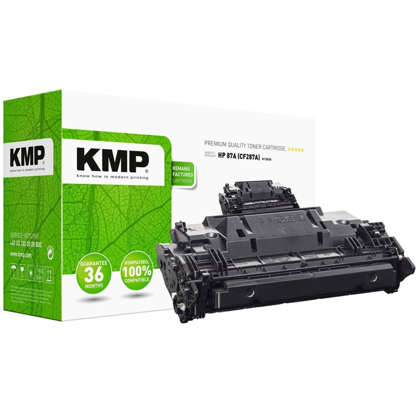 KMP H-T243A schwarz Toner kompatibel zu HP 87A (CF287A) | 2540,0000