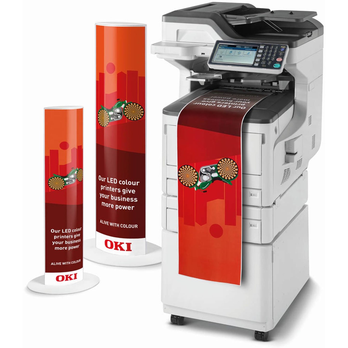 OKI MC853dnct 4 in 1 Farblaser-Multifunktionsdrucker grau | 45850601