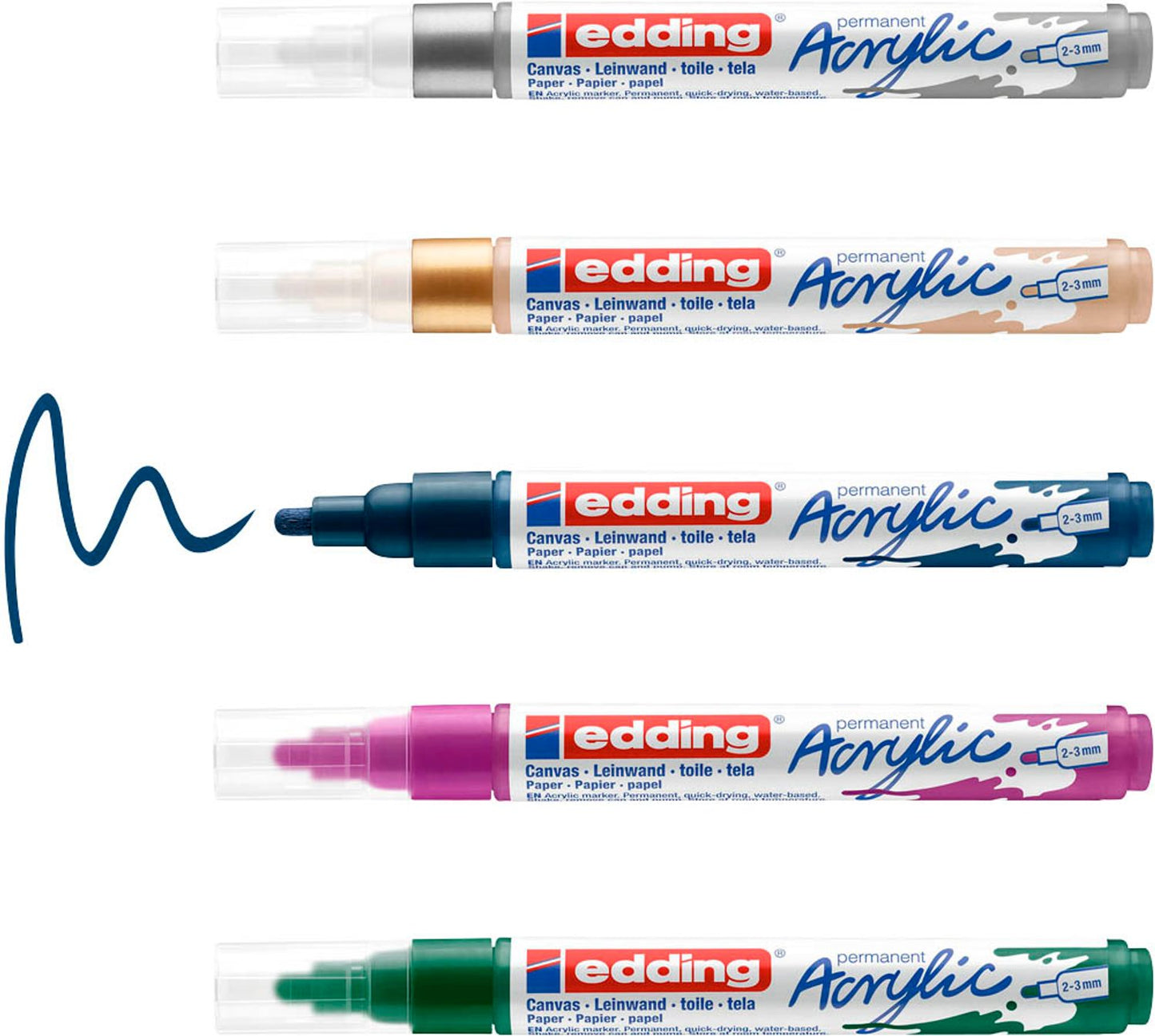 edding 5100 Acrylstifte farbsortiert 2,0 - 3,0 mm, 1 Set