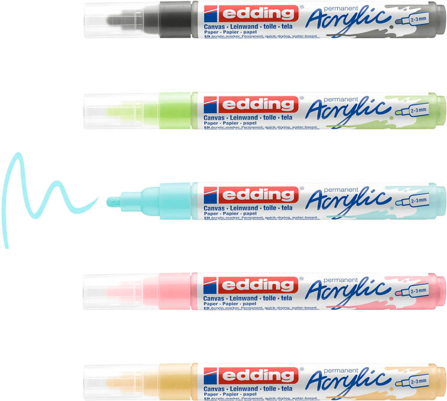 edding 5100 Acrylstifte farbsortiert 2,0 - 3,0 mm, 1 Set