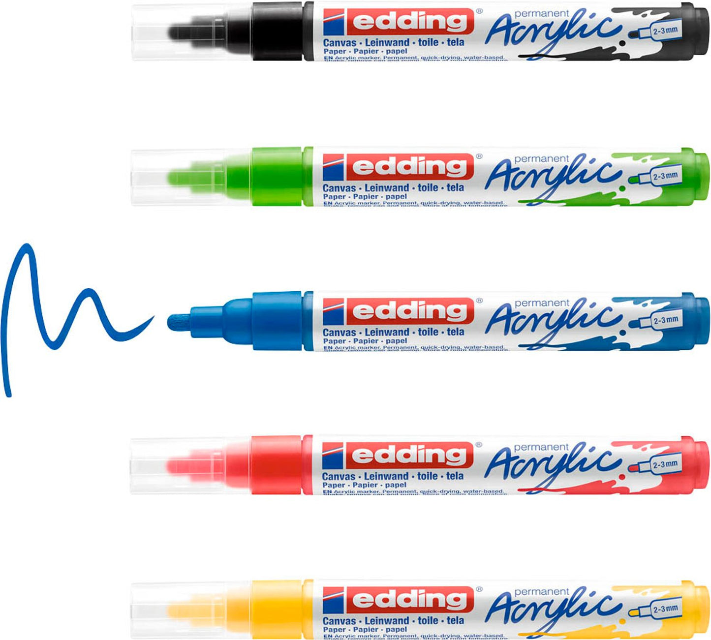 edding 5100 Acrylstifte farbsortiert 2,0 - 3,0 mm, 1 Set