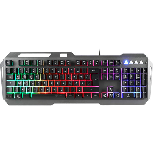 speedlink LUNERA Metal Rainbow Gaming-Tastatur grau, schwarz | SL-670006-BK