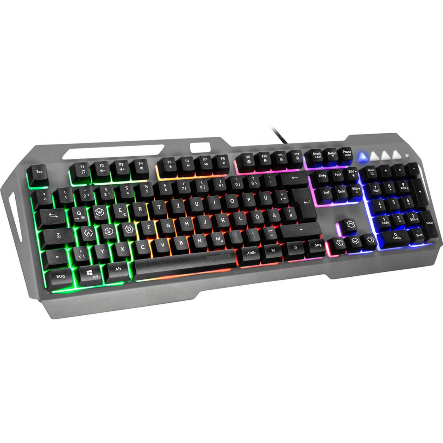 speedlink LUNERA Metal Rainbow Gaming-Tastatur grau, schwarz | SL-670006-BK
