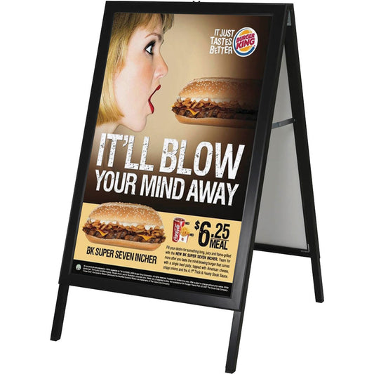 update displays Kundenstopper Slide In schwarz DIN A1 2 Fächer | UABS0B00A1X2000
