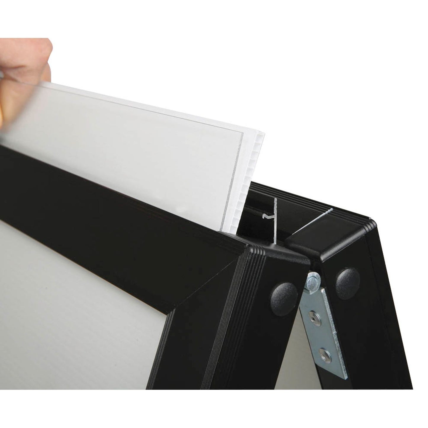 update displays Kundenstopper Slide In schwarz DIN A1 2 Fächer | UABS0B00A1X2000