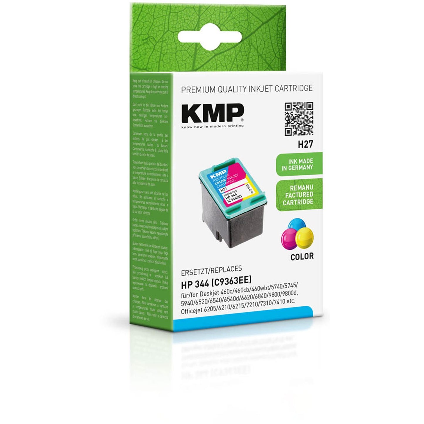 KMP H27 color Druckerpatrone kompatibel zu HP 344 (C9363E) | 1025,4344