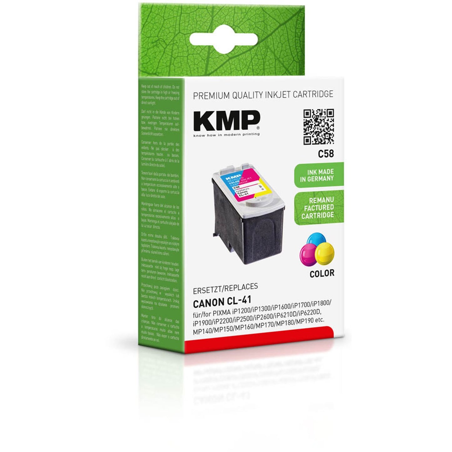 KMP C58 color Druckerpatrone kompatibel zu Canon CL-41 | 1501,4030