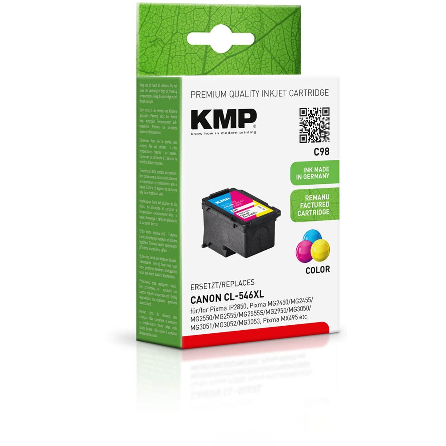 KMP C98 color Druckkopf kompatibel zu Canon CL-546 XL | 1563,4030