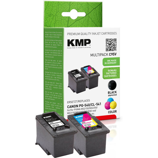 KMP C95V schwarz, color Druckköpfe kompatibel zu Canon PG-540/CL-541, 2er-Set | 1516,4850 | 1 Pack = 2 St.