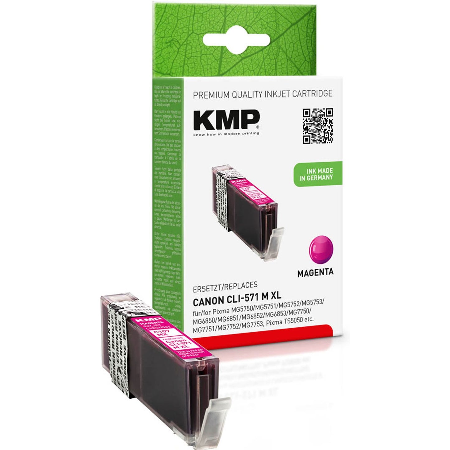 KMP C107MX magenta Druckerpatrone kompatibel zu Canon CLI-571 XL M | 1569,0006