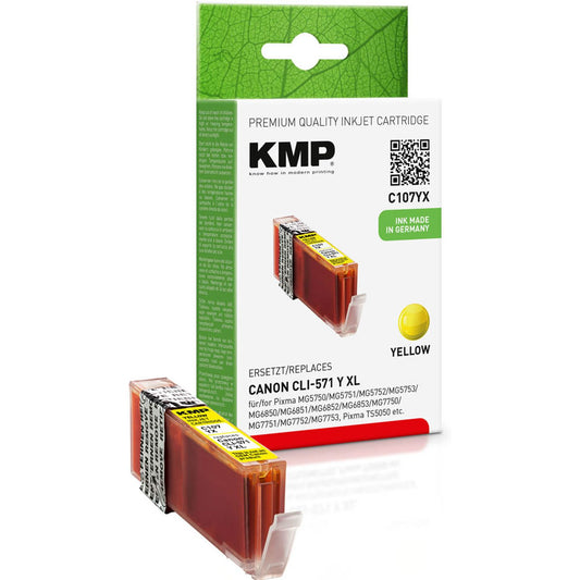KMP C107YX gelb Druckerpatrone kompatibel zu Canon CLI-571 XL Y | 1569,0009