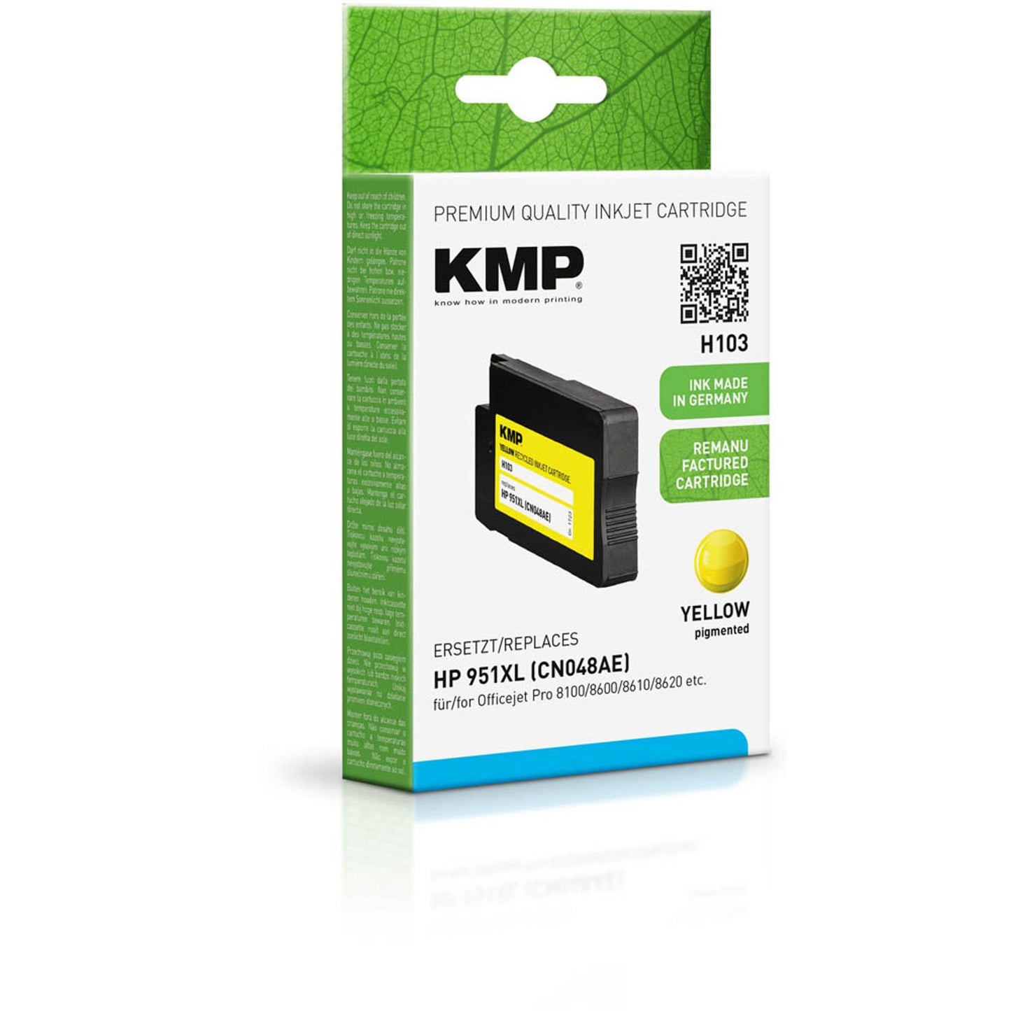 KMP H103 gelb Druckerpatrone kompatibel zu HP 951XL (CN048AE) | 1723,4009
