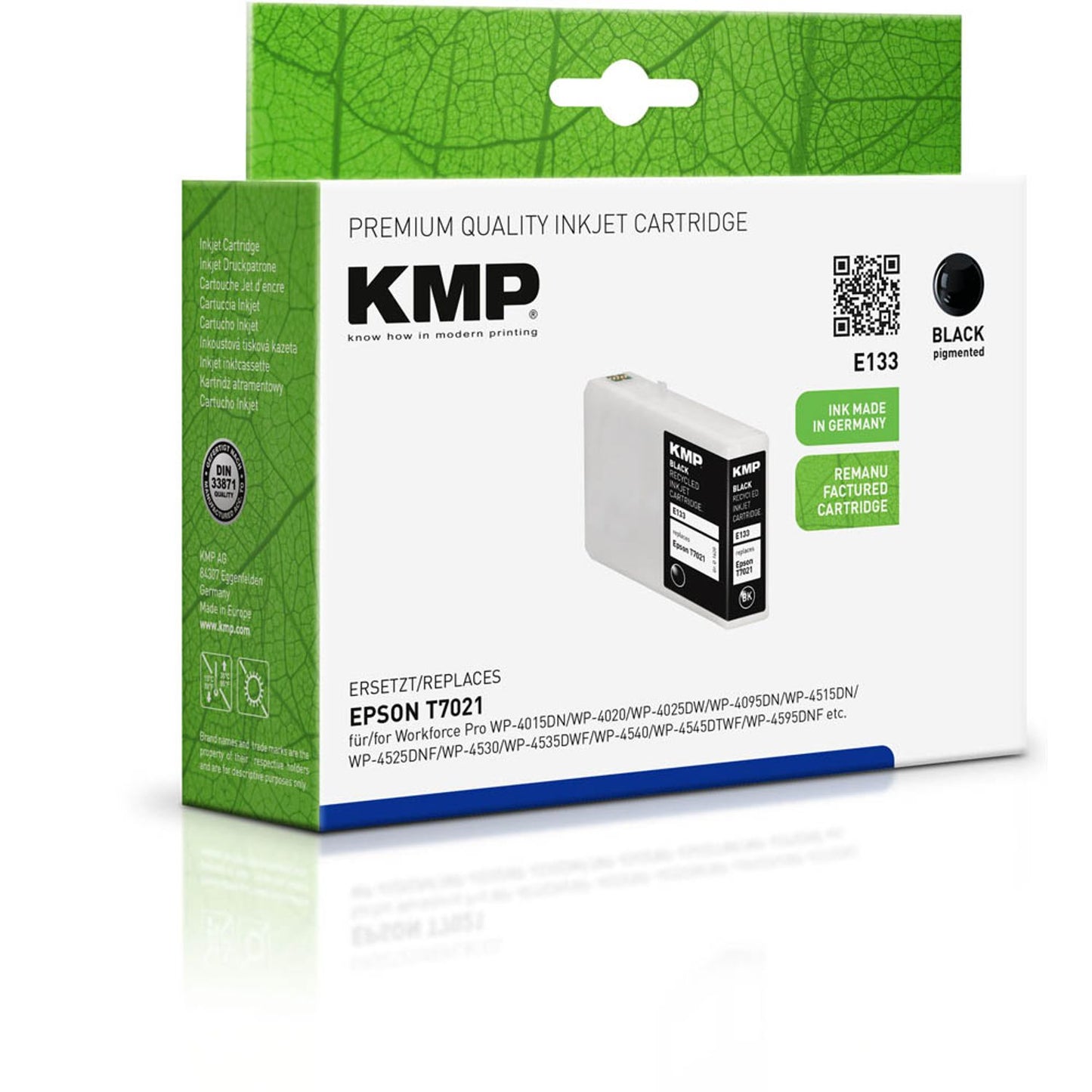 KMP E133 schwarz Druckerpatrone kompatibel zu EPSON T7021XL | 1620,4001